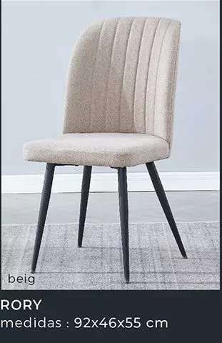 CONJUNTO MESA ROYCE W + 4 SILLAS RORY - Imagen 3